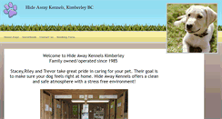 Desktop Screenshot of hideawaykennelskimberley.com