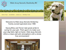 Tablet Screenshot of hideawaykennelskimberley.com